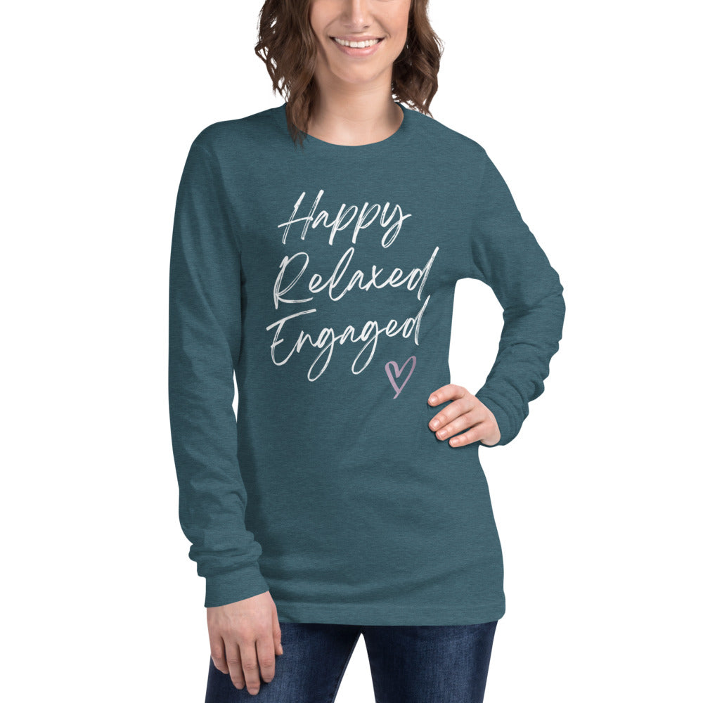 Happy Relaxed Engaged Long Sleeve Tee